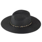 Black Confetti Braided Chain Band hat combines sophisticated design with summer functionality. The distinctive braided chain band adds an elegant accent while providing superior sun protection. The lightweight construction ensures all-day comfort, making it an essential accessory for beach outings, garden parties, or casual summer strolls.