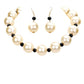 Black Cream Chunky Pearl Necklace is a timeless accessory for any occasion. Made from high-quality pearls, it exudes elegance and sophistication. Its chunky design adds a touch of modernity to a classic piece. Make a statement with this necklace that is sure to turn heads and elevate any outfit.