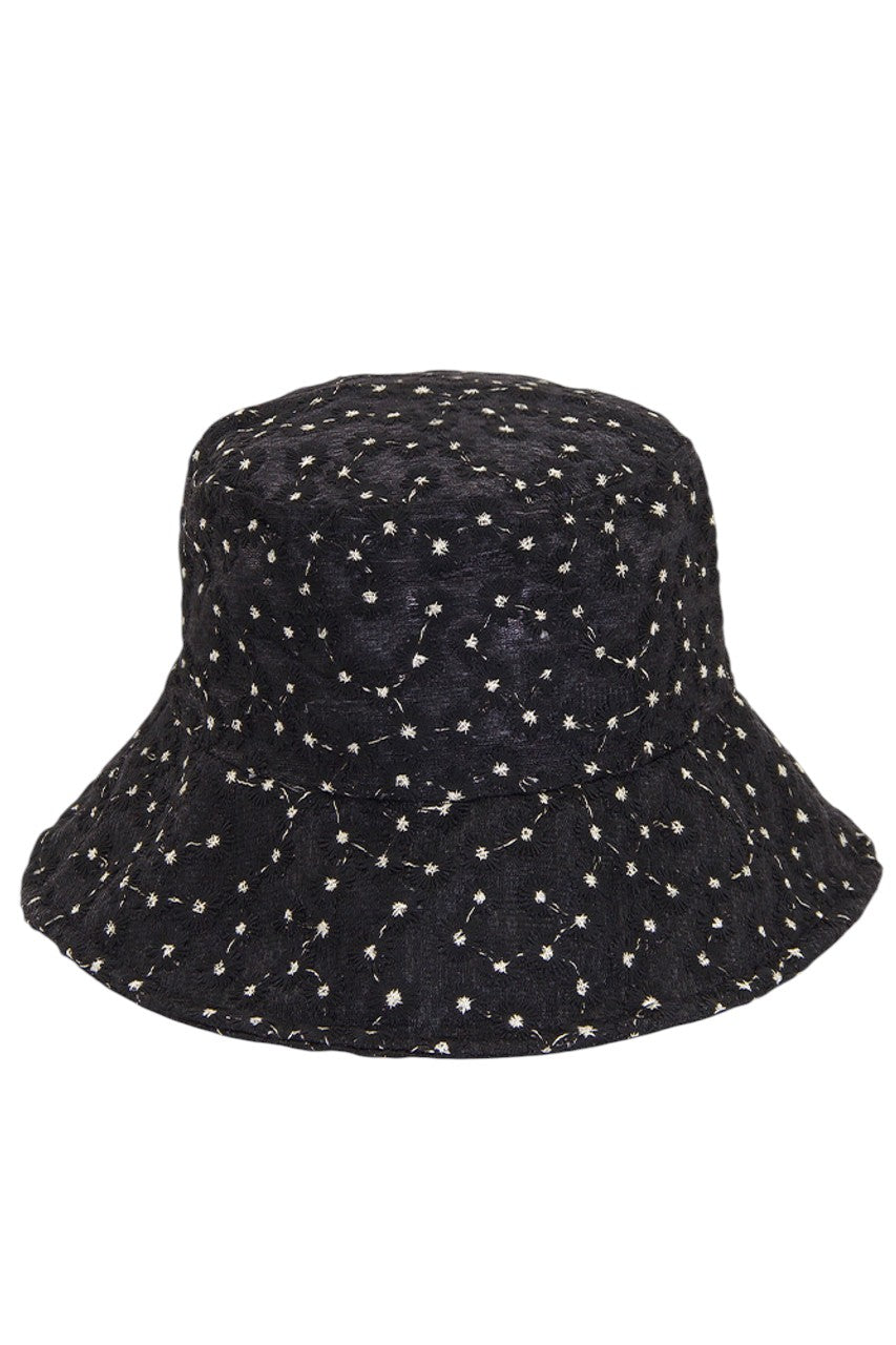 Black Daisy Pattern Embroidered Bucket Hat combines technical craftsmanship with seasonal style. The precision-stitched daisy motif creates visual texture while the structured bucket silhouette provides optimal sun protection with a 2.5-inch brim. Constructed from premium cotton blend fabric for breathability and shape retention. Features an interior moisture-wicking band and adjustable fit system for all-day comfort during outdoor activities. 