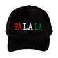 Celebrate the season with this playful holiday cap featuring FA LA LA embroidered in festive colors. A fun Christmas accessory that adds cheer to any outfit, perfect for parties, gatherings, or gifting. Adjustable fit makes it a stylish novelty hat for spreading holiday spirit all season long.