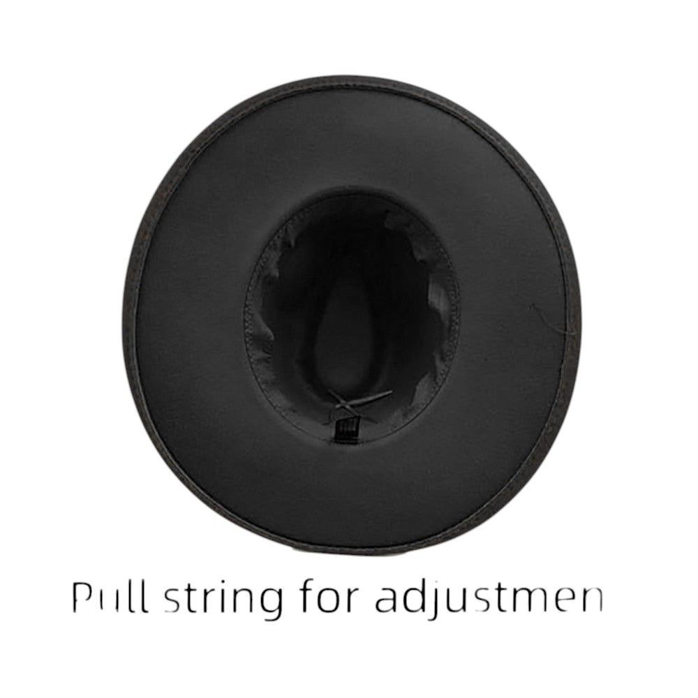 Black Faux Leather Band Solid Panama Hat is a stylish and versatile accessory. Crafted with high-quality materials, it features a faux leather band that adds a touch of sophistication to the classic Panama hat design. With its lightweight and breathable construction, this hat is perfect for any occasion, providing both style and comfort. Elevate your wardrobe with this timeless piece.