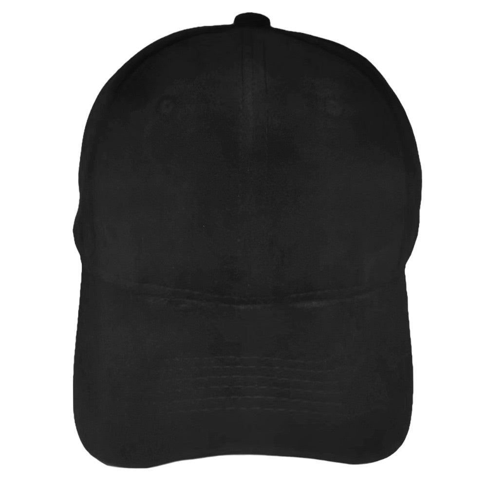 Black Faux Suede Solid Baseball Cap, is the perfect accessory for outdoor games and activities. Crafted with high-quality, breathable faux suede, it's strong, durable, and lightweight enough to wear all day. A perfect gift item to your sports lover friends, family members, or any close person.