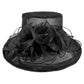 Black Flower Accented Dressy Hat. Stylish Stunning ladies hat designed with a Feather Mesh Dressy hat, noble, delicate feathers and easy wearing also add glamour and fancy charming. Suitable for photography, costume party, bridal party, wedding, church, cocktail party and tea party ,Wear it to parties, weddings, Performance or any Events any Special Occasion.