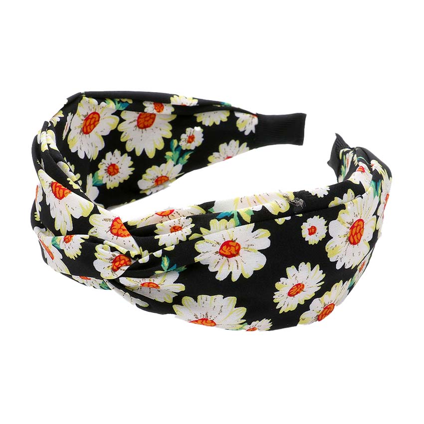 Black Flower Patterned Twisted Headband, create a natural & beautiful look while perfectly matching your color with the easy-to-use flower-patterned twisted headband. Perfect for everyday wear, special occasions, outdoor festivals, and more. Awesome gift idea for your loved one or yourself.
