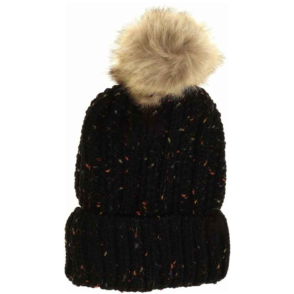 Black Fuzzy Lined Flecked Fur Pom CC Beanie combines expert craftsmanship with practical warmth. Featuring a plush fuzzy lining, this beanie ensures exceptional insulation against cold weather. Its distinctive flecked texture adds sophistication, while the soft fur pom provides a stylish accent. Designed for both comfort and durability, it’s an ideal accessory for those seeking functional winter wear with refined detail. 