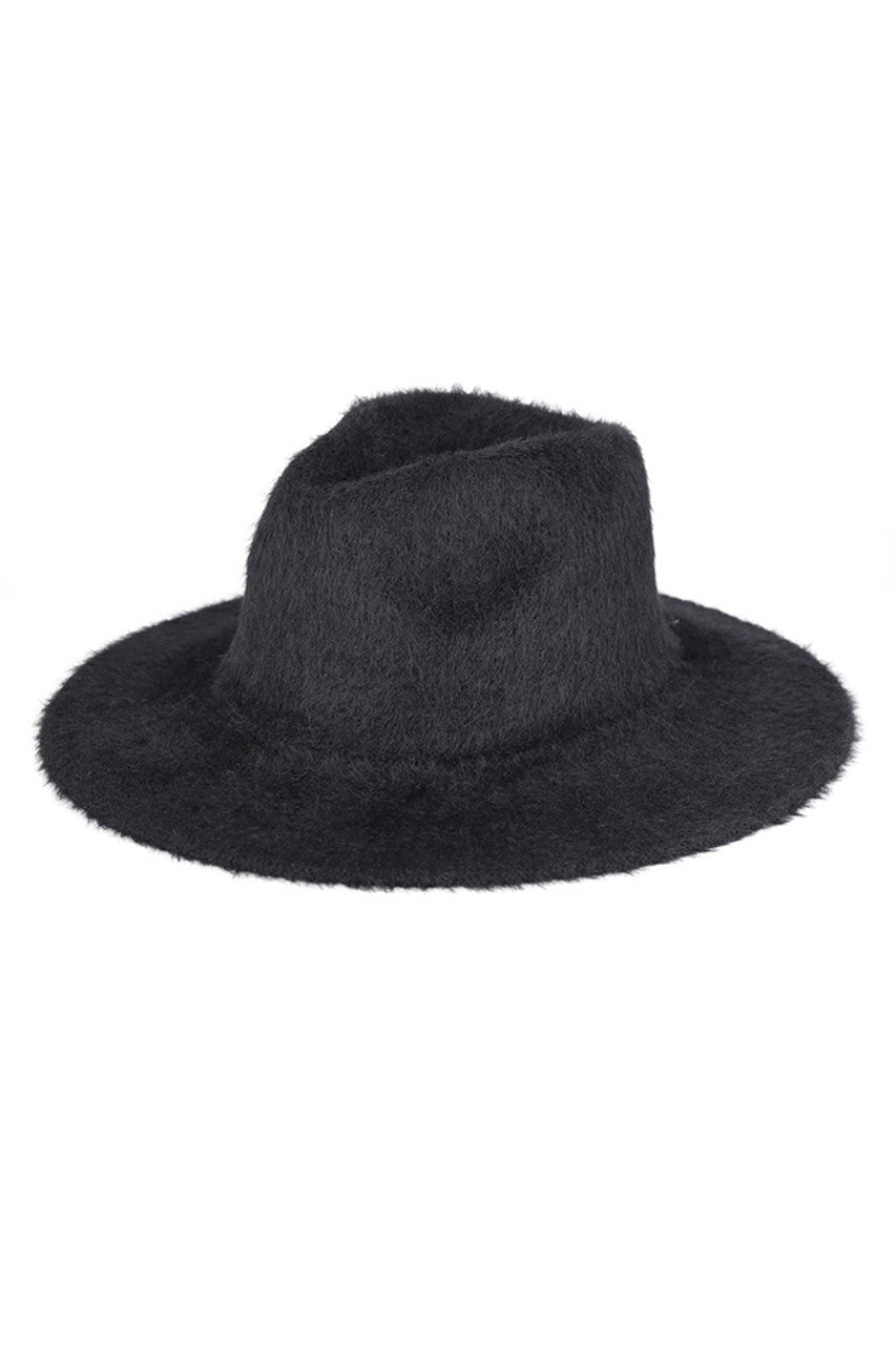 Black Fuzzy Palin Solid Winter Fedora Hat merges classic silhouette with cold-weather functionality. Constructed with premium insulating materials, this fedora maintains structural integrity while providing superior warmth. The textured exterior offers both thermal protection and sophisticated styling, while the traditional brim provides practical shielding from winter elements. Designed for discerning individuals who refuse to compromise style for seasonal practicality.