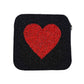 Black Pink Heart accented crossbody bag is adorned with delicate seed beads, adding a touch of elegance to any outfit. The compact square shape is perfect for carrying your essentials, while the crossbody strap keeps your hands free. The unique design and quality materials make it a must-have accessory for any fashion-forward individual.