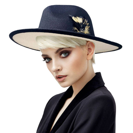 Black Ivory Feather Pointed Fedora Panama Hat, is perfect for warm weather. Its pointed top design and feather detail add a touch of class to any outfit. The lightweight construction ensures total comfort and breathability. Keep your style fresh, A classic gift to travelers or fashion-forwarded friends and family members.
