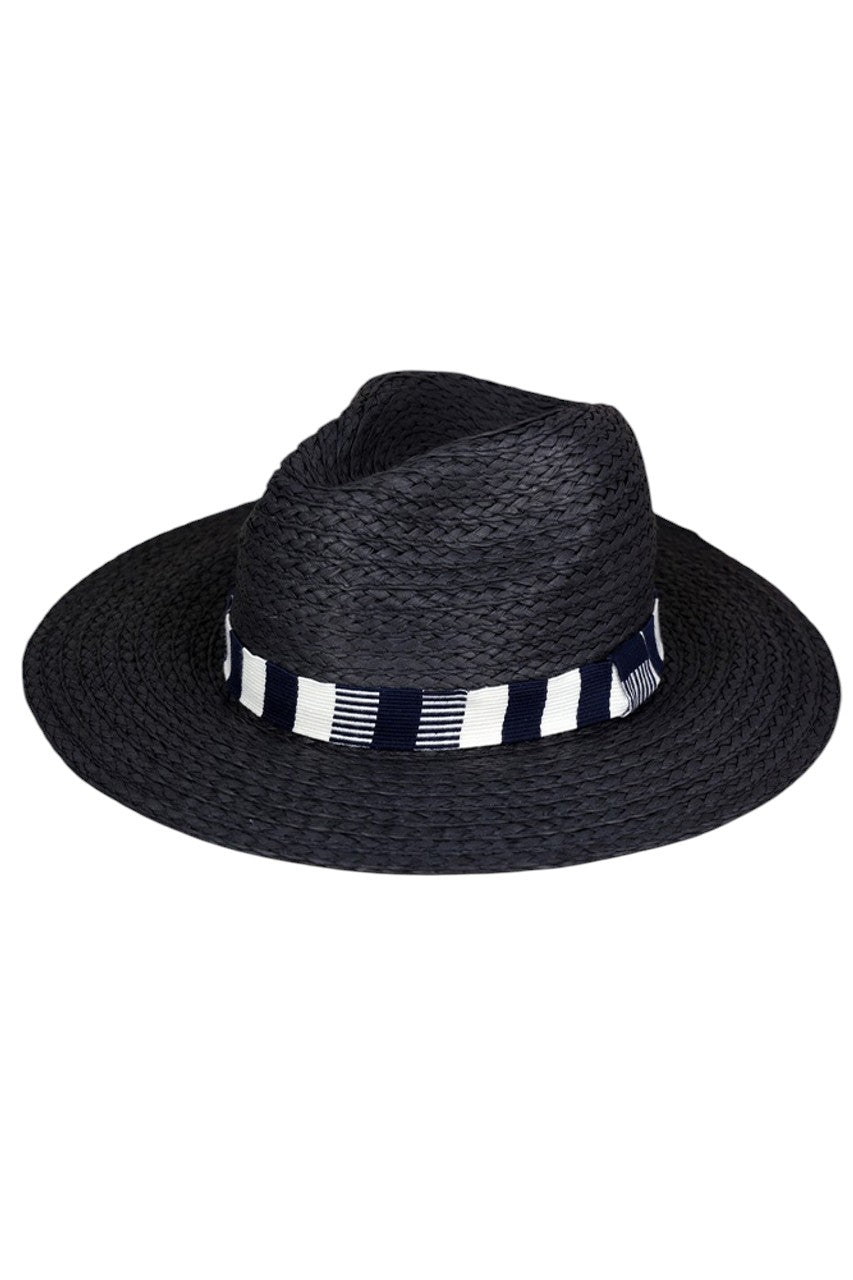 Black Multi Color Stripe Band Straw Hat features a distinctive multi-color stripe band, demonstrating exceptional craftsmanship and attention to detail. The natural fibres offer optimal breathability while providing effective sun protection. The balanced proportions ensure a flattering silhouette, making it an indispensable accessory for discerning individuals during summer gatherings, coastal retreats, or urban explorations.