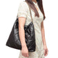 Black Padded Adjustable Metal Strap Shoulder Bag, Carry your everyday items with ease with this bag. It features a padded shoulder strap and adjustable metal buckles, providing comfortable carrying and a secure fit. The strap also features a quick-release buckle for a quick and easy transition to a perfectly adjusted fit.