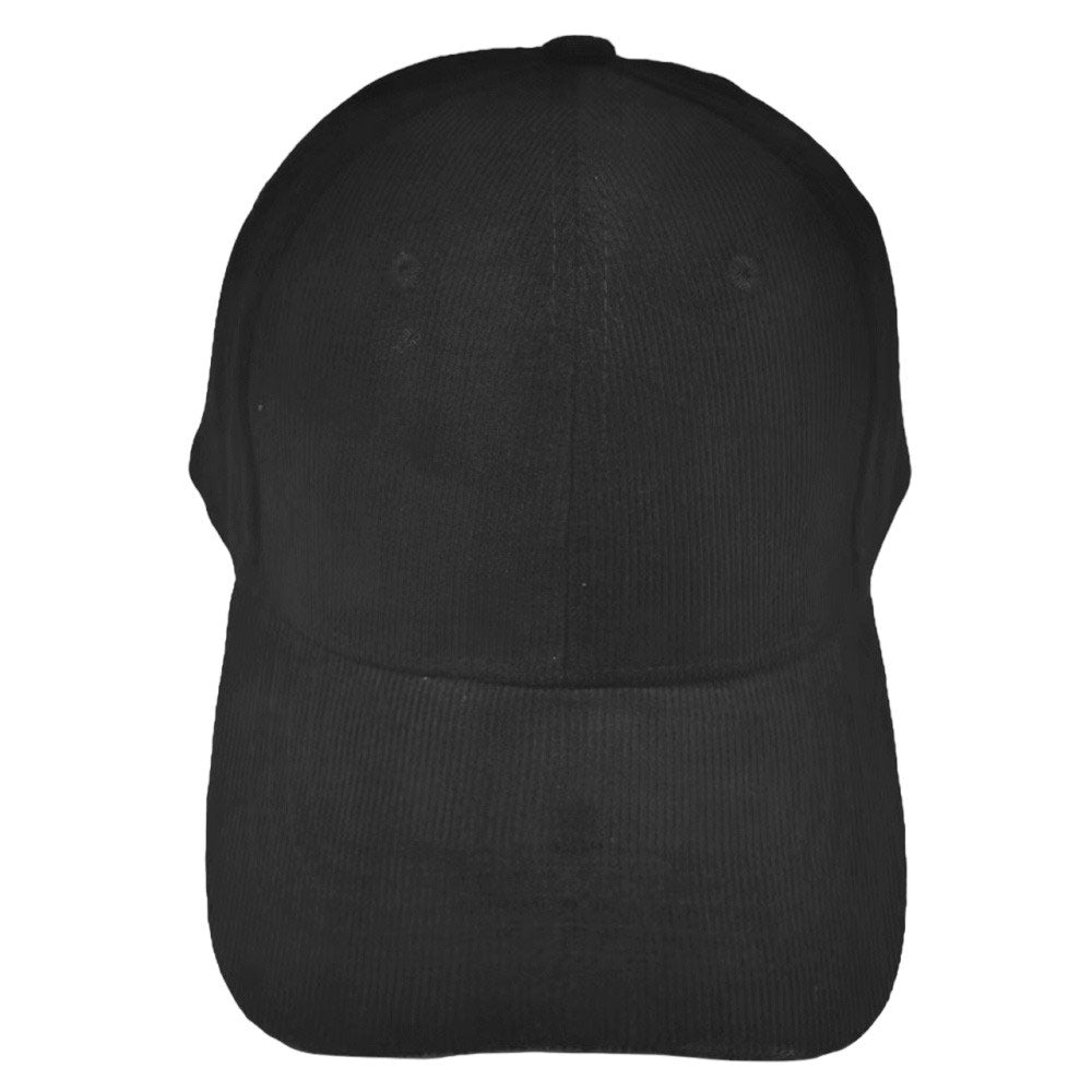 Black Solid Corduroy Baseball Cap, this stylish is designed with comfortable durability in mind. This lightweight cap will keep you comfortable in any weather. This classic baseball cap is perfect for everyday outings. It's an excellent gift for your friends, family, or loved ones.