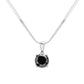 Black Stainless Steel CZ Round Pendant Necklace is a stylish and durable accessory. Crafted from high-quality stainless steel, this necklace is resistant to tarnishing and fading. Featuring a sparkling CZ round pendant, it adds a touch of elegance to any outfit. Upgrade your jewelry collection with this timeless piece. 