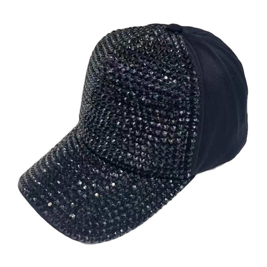 Black Trendy Bling Studded Baseball Cap, this stylish baseball cap is the perfect accessory for any casual outing. Comfortable and perfect for keeping the sun off of your face. Ideal for travelers who are on vacation or just spending some time in the great outdoors. This cap is a fantastic gift for your loved one.