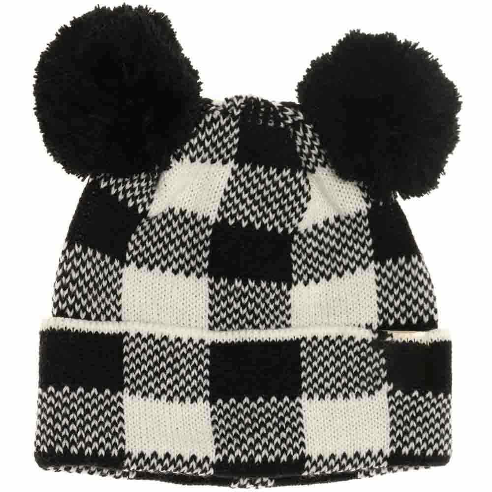 Black-White Baby Buffalo Plaid Pom Pom Beanie combines comfort and classic design, featuring a soft, breathable fabric that keeps infants warm without irritation. Its iconic buffalo plaid pattern paired with a charming pom pom adds a stylish touch, making it ideal for both everyday wear and special outings. Designed with a secure fit, this beanie offers reliable protection from cold weather, ensuring your baby stays cozy and comfortable in cooler temperatures. 