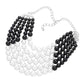 Chunky Multi Strand Pearl Bib Necklace