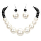 Faceted Beaded Chunky Pearl Necklace - Necklace