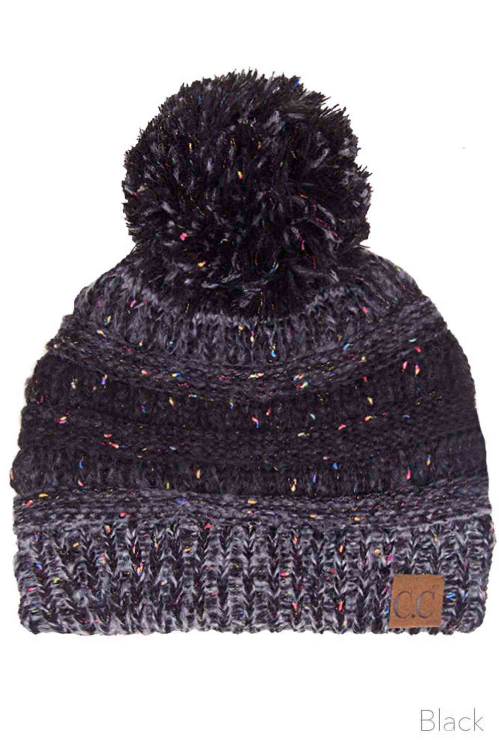 Black Wrap yourself in cozy style with the C.C Ombre Beanie with Pom Pom. Made from 100% soft acrylic, this lightweight knit delivers warmth without the weight, making it ideal for layering or standalone wear.