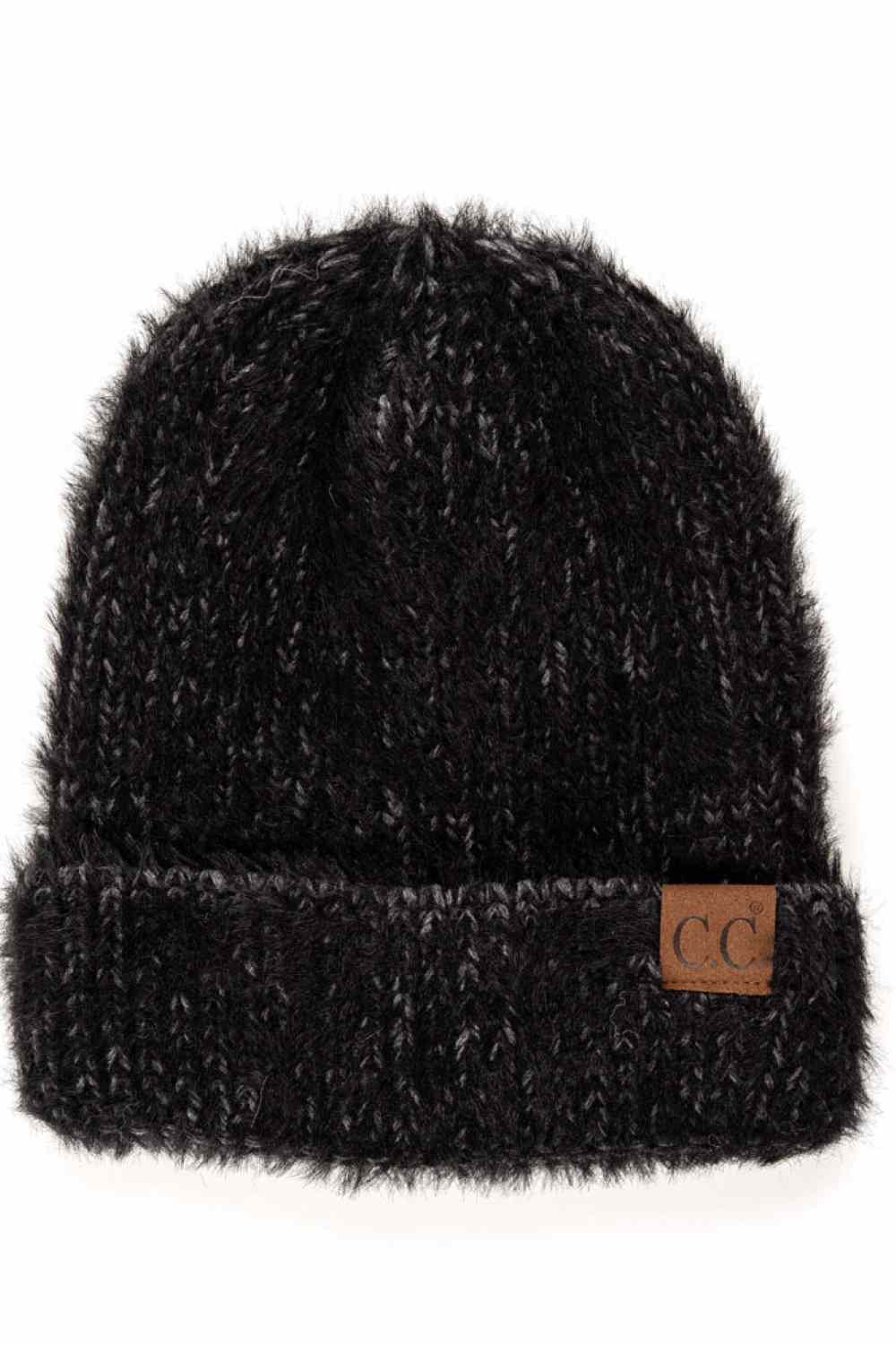 Black The C.C Fuzzy Soft Beanie is crafted from ultra-soft, plush knit fabric that feels gentle and cozy against the skin. Designed for everyday comfort and warmth, it adds a simple yet stylish touch to any cold-weather outfit.