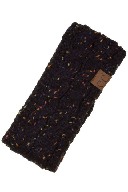 Black Cozy up with the C.C Chunky Knit Confetti Sherpa Lined Headband, the perfect blend of warmth and style. Crafted from 100% acrylic, this headband features a chunky knit exterior with a soft sherpa lining for maximum comfort against your skin. The playful confetti pattern adds a fun pop of color to any winter outfit. One size fits most, making it an easy grab-and-go accessory for chilly days. Whether you're heading out for a quick errand or settling in for the season, this headband keeps you warm withou