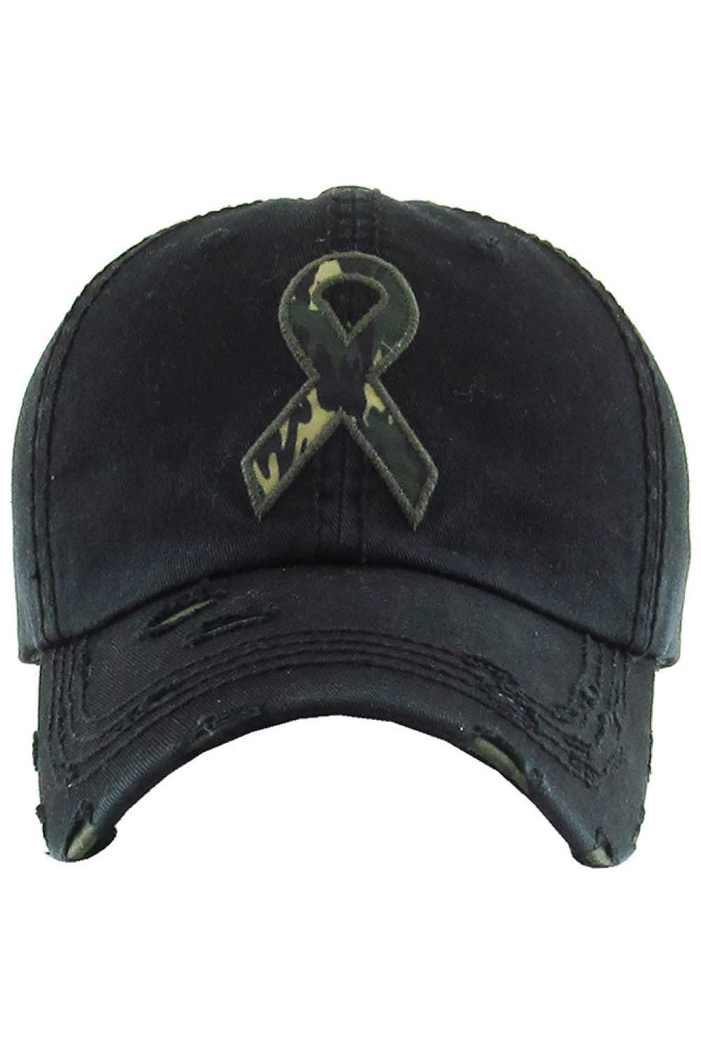 Show off casual style with the Camo Ribbon Washed Vintage Baseball Cap, featuring a classic distressed look and unique camo ribbon detail. Comfortable and adjustable, it’s perfect for everyday wear, outdoor adventures, or relaxed weekend outfits.