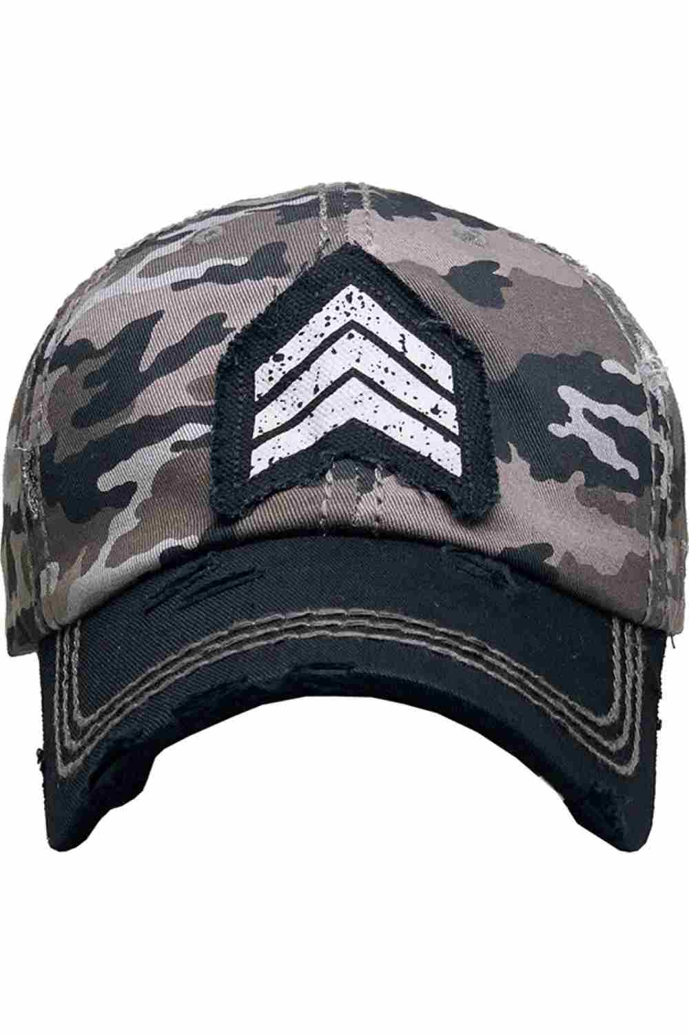Black Military Rank Vintage Baseball Cap features a rugged washed finish with bold rank-inspired detailing for a timeless, battle-ready look. Designed for everyday comfort, this adjustable cap adds effortless edge to casual outfits while delivering breathable wear and durable style.