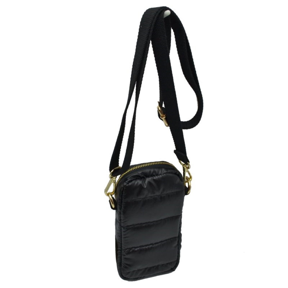 Black Meet your new hands-free essential. The Compact Puffer Crossbody Bag is designed for those days when you only want to carry the absolute basics. Blending streetwear aesthetic with practical utility, this ultra-lightweight bag keeps your most valuable items secure and easily accessible.