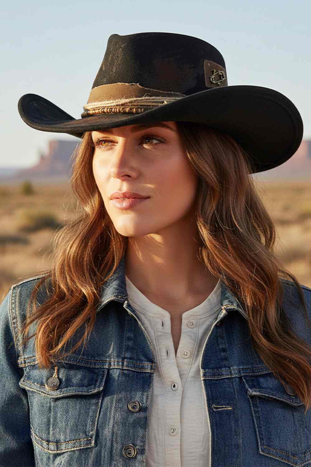 Black Two iconic looks, one hat! This Cowboy Hat's flexible brim allows for effortless shaping, letting you wear it as a classic cowboy hat or style it as a contemporary fedora.