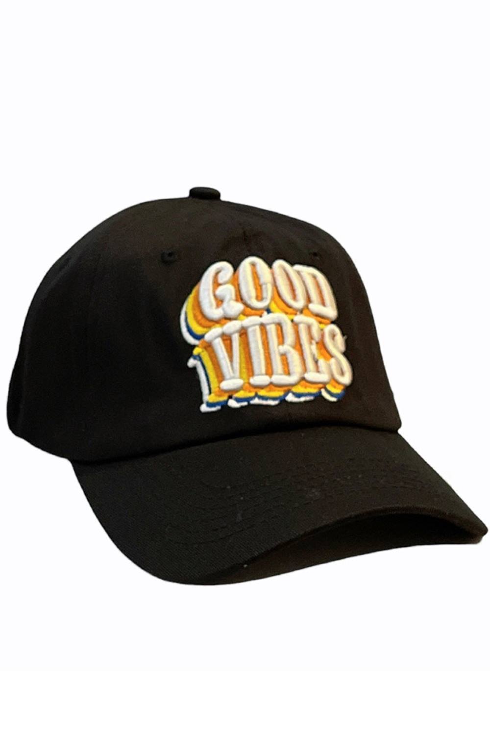 Black Spread positive energy wherever you go with this GOOD VIBES Baseball Cap, designed to add a cheerful, laid-back touch to your outfit. Featuring a classic curved brim and comfortable fit, it’s perfect for everyday wear and effortless style.