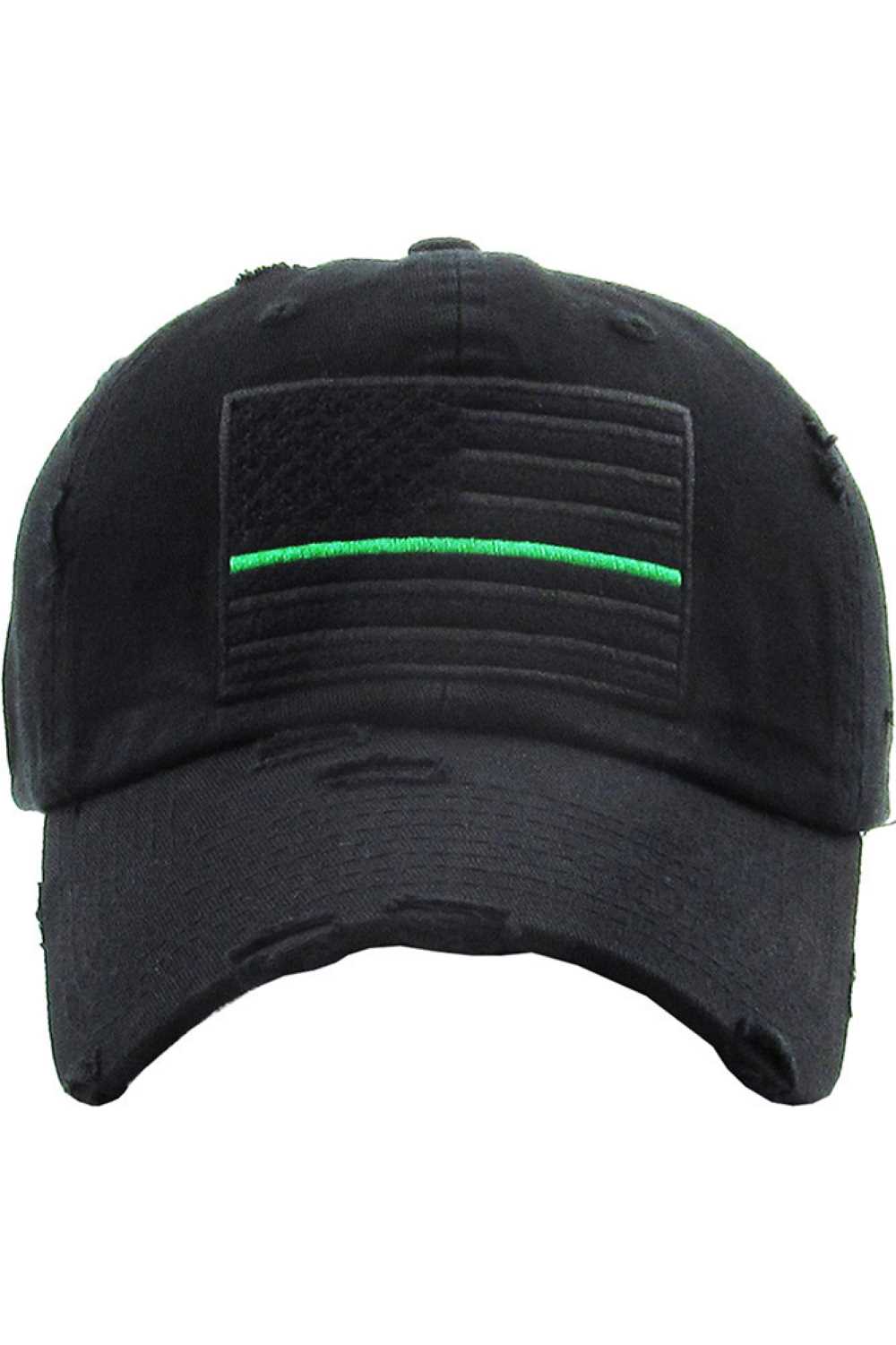 Black Green Show off your patriotic style with this Unisex American Flag washed vintage distressed baseball cap, featuring a classic worn-in look and bold flag detail. Designed for comfort with an adjustable fit, this everyday cap is perfect for casual outings, outdoor activities, or laid-back weekends.