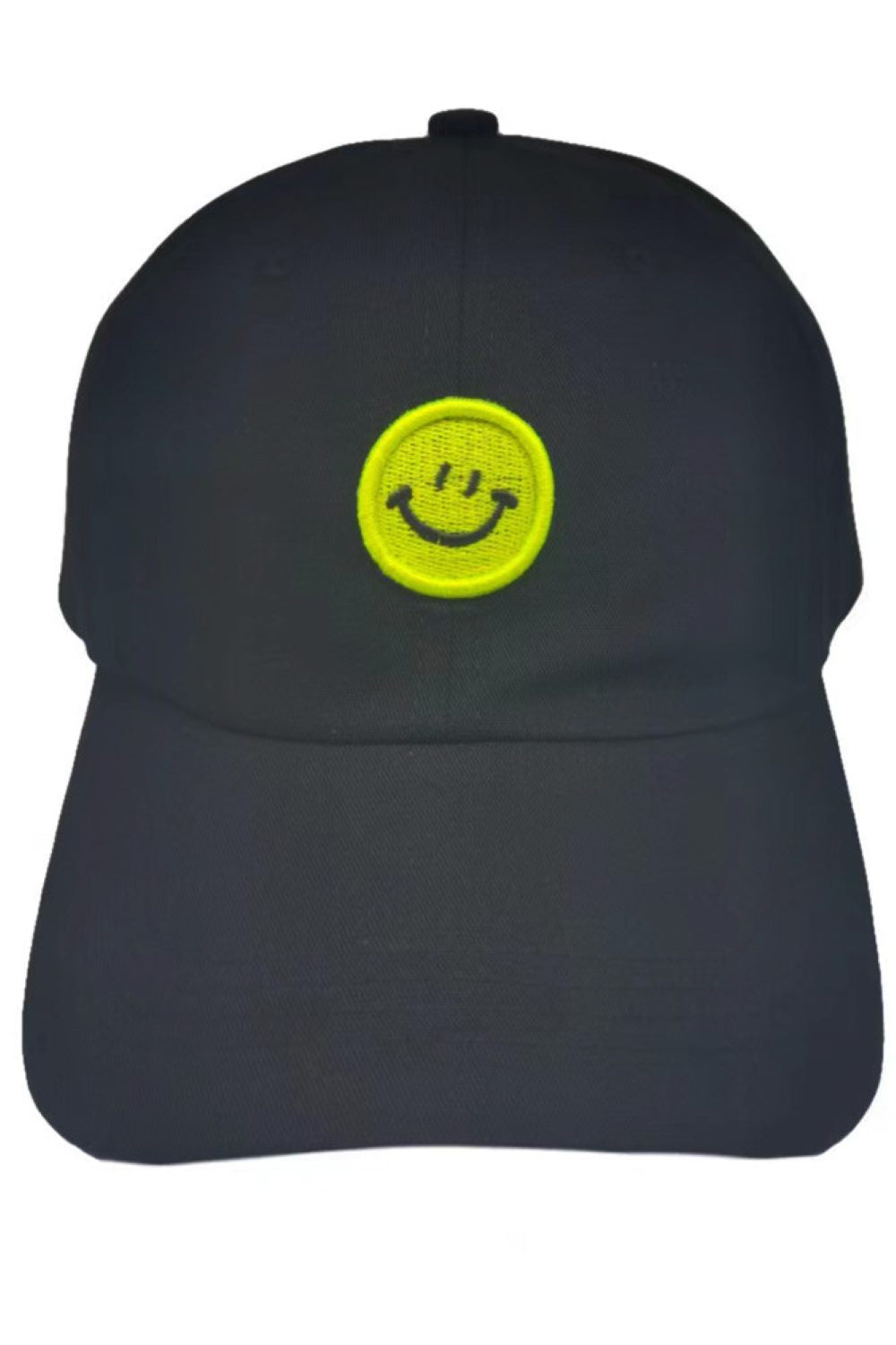 Black Add a pop of positivity to your look with this Happy Face Patch Pastel Tone Baseball Cap, featuring soft, soothing colors and a cheerful embroidered smiley patch. Lightweight and easy to style, it’s perfect for casual days, outdoor fun, and adding a playful touch to everyday outfits.