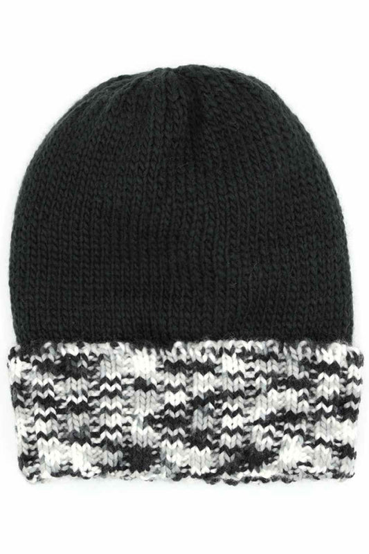Black The Multi Color Band Fleece Beanie features a vibrant striped band design that adds a pop of color to your winter wardrobe. Made from soft fleece fabric, it provides lightweight warmth, comfort, and a cozy fit for everyday cold-weather wear.