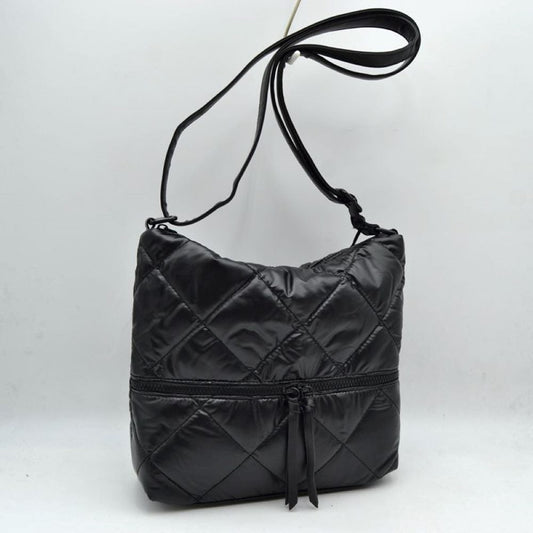 Black Stay organized in style with this quilted crossbody shoulder bag designed for everyday convenience. Featuring a spacious main compartment and a practical front zip pocket, it offers ample room for carrying daily essentials while keeping frequently used items within easy reach. The adjustable shoulder strap provides comfortable wear throughout the day, making it suitable for work, travel, shopping, or casual outings.