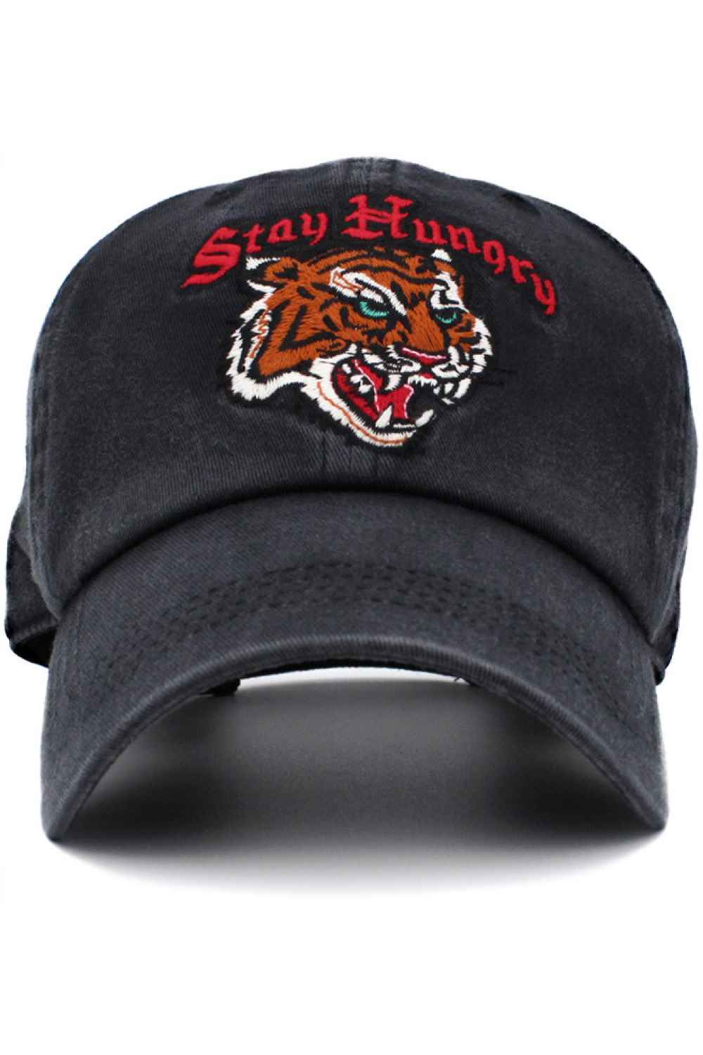 Black Stay inspired in everyday style with the Stay Hungry vintage baseball cap, featuring a classic distressed finish and bold embroidered message. Comfortable and adjustable for all-day wear, this casual cap is perfect for workouts, errands, or laid-back weekend adventures.