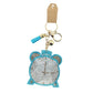 Bling Clock Tassel Bag Charm - Aqua - Keychains