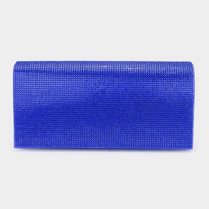 Sapphire Shine at every occasion with this aqua crystal clutch, designed with a sleek silhouette and shimmering detail. Perfect for weddings, galas, and nights out, this glamorous statement bag adds elegance and sparkle to any outfit.