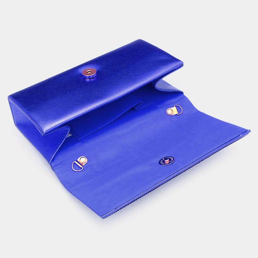 Sapphire Shine at every occasion with this aqua crystal clutch, designed with a sleek silhouette and shimmering detail. Perfect for weddings, galas, and nights out, this glamorous statement bag adds elegance and sparkle to any outfit.