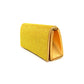 Yellow Shine at every occasion with this aqua crystal clutch, designed with a sleek silhouette and shimmering detail. Perfect for weddings, galas, and nights out, this glamorous statement bag adds elegance and sparkle to any outfit.