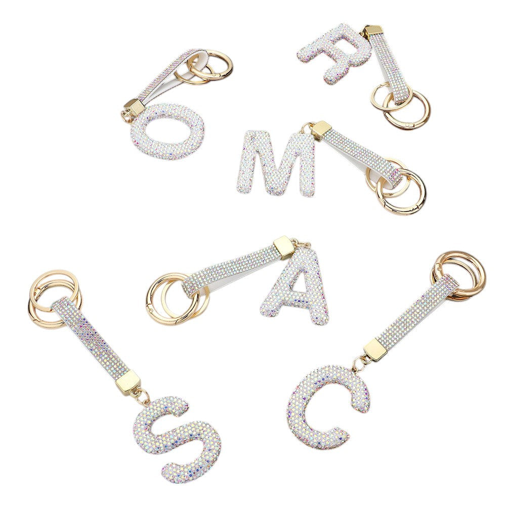 Bling Studded Monogram Initial G Bag Charm