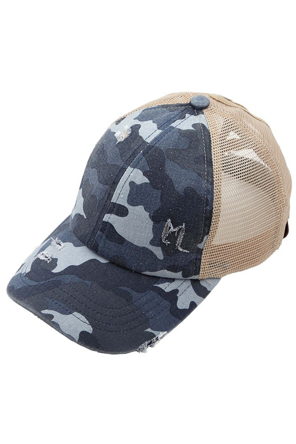 Blue C.C BASEBALL PONYCAP is the perfect addition to your everyday wardrobe. Made with high-quality materials, it offers both style and comfort. With its adjustable ponytail opening, this cap is perfect for any hair type. Stay fashionable and confident all day long with this must-have accessory.
