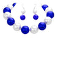 Blue Chunky Pearl Necklace boasts a bold and elegant design. With its chunky pearls, this necklace adds a touch of sophistication to any outfit. The large pearls create a timeless and classic look, perfect for any occasion. Elevate your style with this stunning piece of jewelry.
