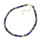 Blue Gold  Chunky Beaded Necklace is a versatile and stylish accessory for any outfit. Made with chunky beads, it adds a touch of elegance and texture to your look. Its bold design makes a statement while being comfortable to wear. Elevate your fashion sense with this eye-catching necklace.
