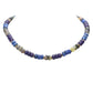 Blue Gold  Chunky Beaded Necklace is a versatile and stylish accessory for any outfit. Made with chunky beads, it adds a touch of elegance and texture to your look. Its bold design makes a statement while being comfortable to wear. Elevate your fashion sense with this eye-catching necklace.