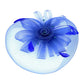 Blue Pearl Feather Mesh Flower Fascinator Headband, this accessory adds romance to any look. Made with delicate mesh and detailed with a feather flower and pearl accents, it is sure to become your go-to accessory for special occasions or any event. Perfect gift for birthdays, anniversaries, or any other significant day. 