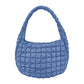 Blue Quilted Puffer Shoulder Crossbody Bag, Stay warm and stylish with this bag. Made of durable material, it is insulated to keep you cozy in the coldest conditions. The shoulder straps make it comfortable and convenient to carry, so you can bring everything you need with ease. Perfect for gifting on every occasion.