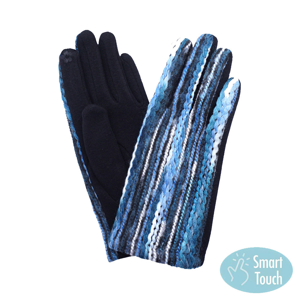 Yarn Embroidered Smart Touch Gloves