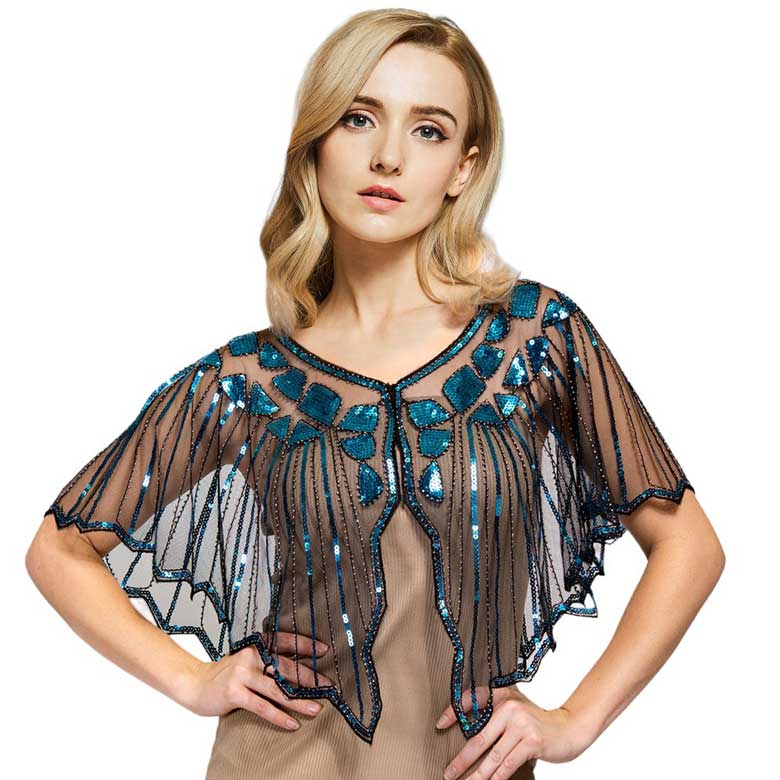 Blue Zircon Sequin Embellished Shawl, is an elegant accessory perfect for any special occasion. It features intricate sequence detailing that is sure to turn heads. With its lightweight and comfortable construction, this shawl ensures maximum comfort and style. This shawl makes a great gift for loved ones on any special day.