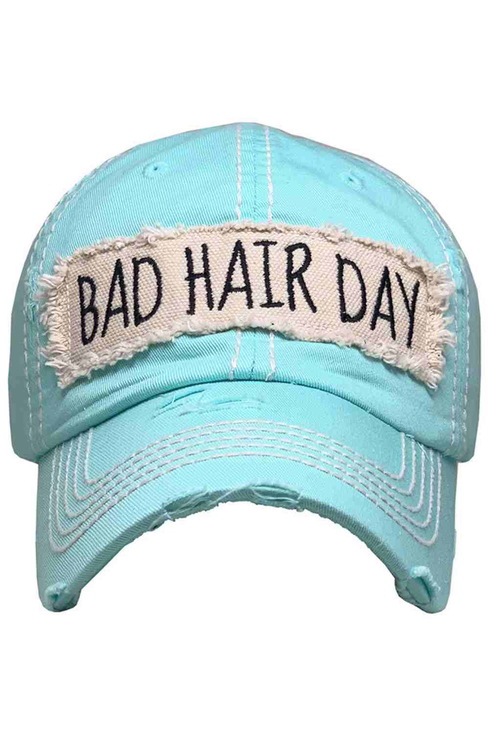 Blue Keep it casual and playful with the BAD HAIR DAY Washed Vintage Baseball Cap, featuring a relaxed, worn-in style that adds personality to any outfit. Designed with a classic curved brim and comfortable fit, it’s the perfect go-to accessory for effortless everyday wear.