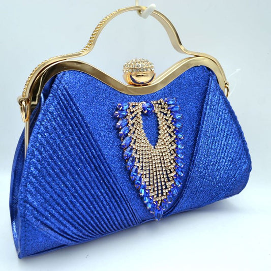 Blue Elevate your evening wear with this stunning, sophisticated evening clutch bag. Designed for special occasions, galas, weddings, and formal events, this purse seamlessly blends classic glamour with modern functionality.