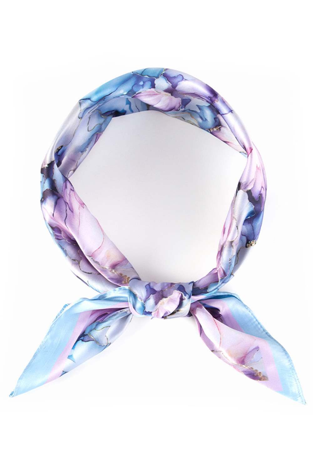 Blue Brighten your summer style with this charming floral pattern print bandana scarf. Crafted from lightweight 100% polyester, it's perfect for warm weather wear tie it around your neck, head, or wrist for effortless versatility. The generous 27.5" x 27.5" square cut offers plenty of styling options. Easy to care for and designed for comfort, this scarf is an essential accessory for any season.