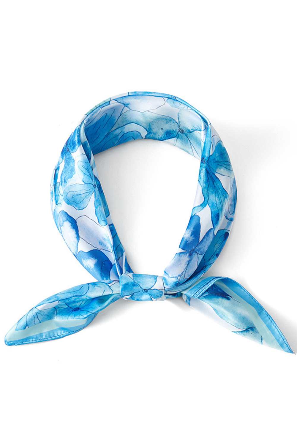Blue Brighten your summer style with this lightweight floral pattern bandana scarf. Crafted from 100% polyester, it's breathable and perfect for warm weather wear. The generous 27.5" x 27.5" square design offers versatility wear it as a headscarf, neck wrap, or accessory. Easy to care for and effortlessly chic, this printed scarf adds a pop of color to any outfit.